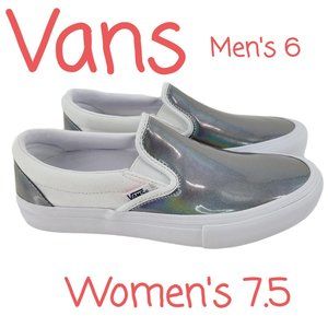 NWT Vans Slip-On Pro Iridescent Silver Sne…